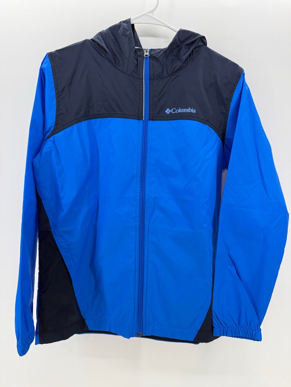 Boy's Columbia Blue Windbreaker Jacket - size L (14/16)